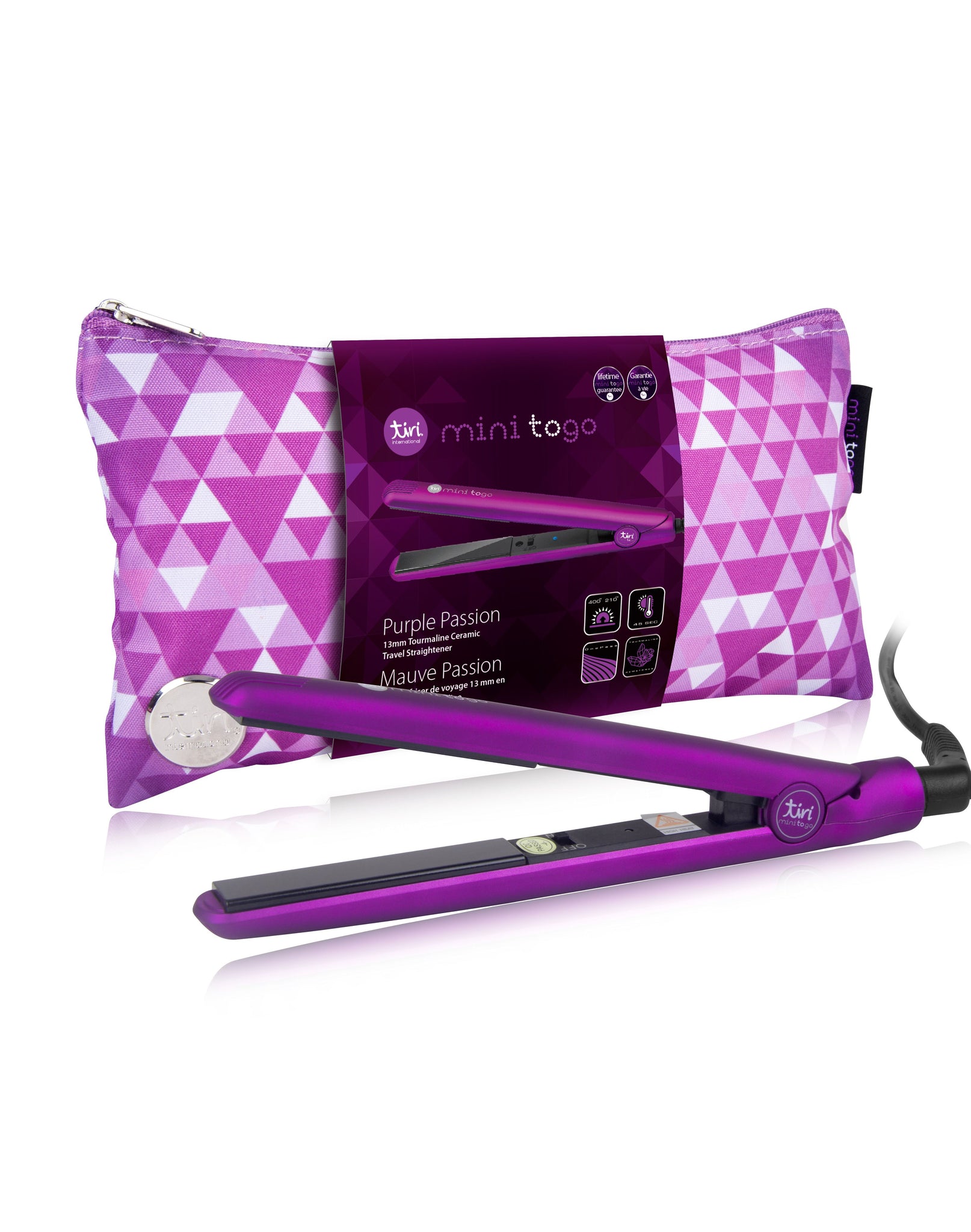 Mini Travel Flat Iron with Carrying Pouch