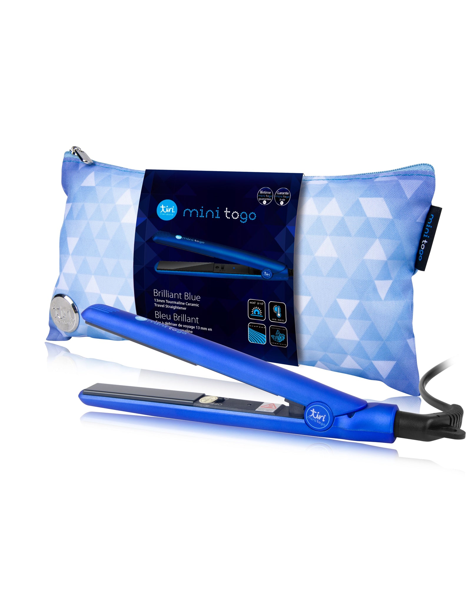 Mini Travel Flat Iron with Carrying Pouch