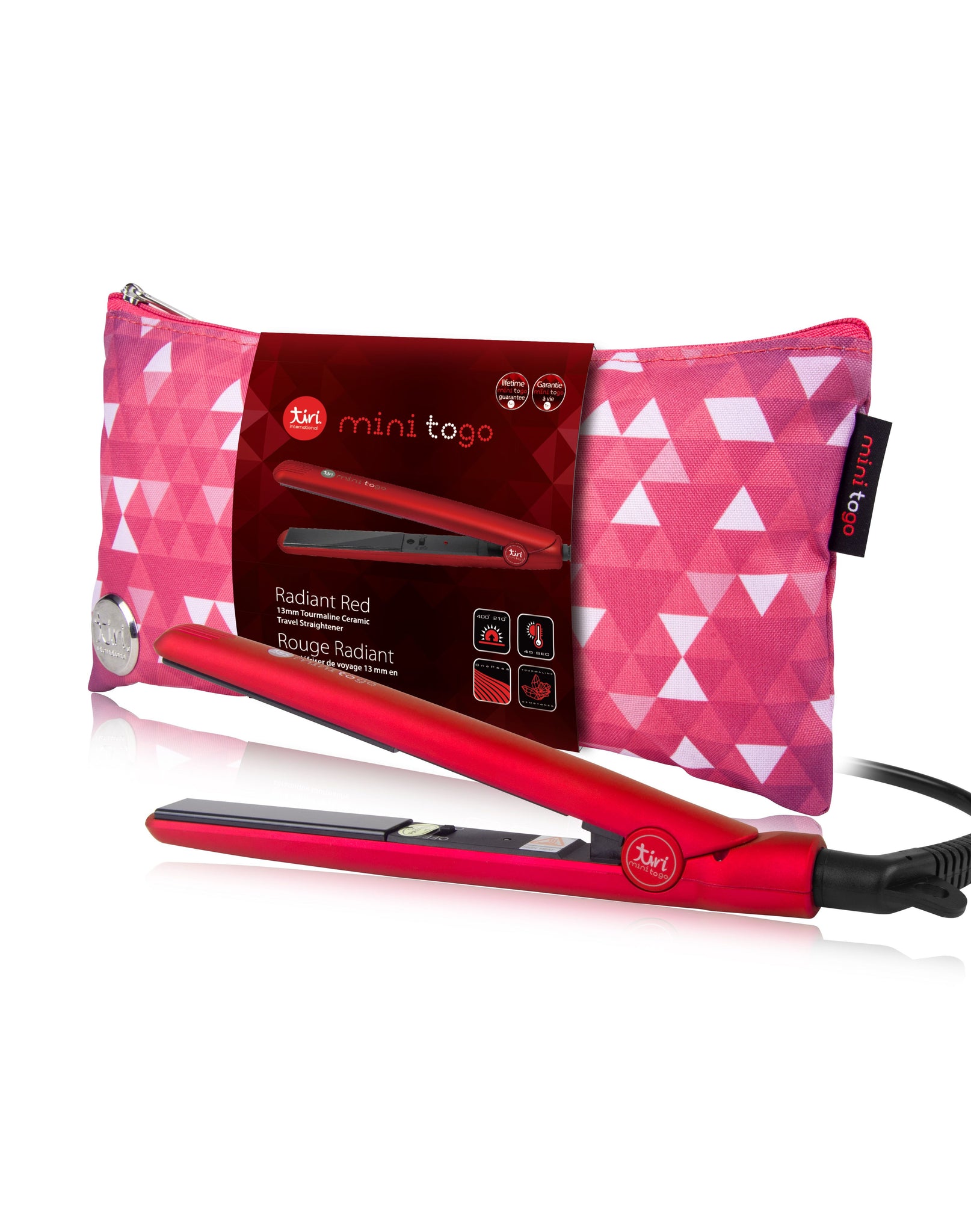 Mini Travel Flat Iron with Carrying Pouch