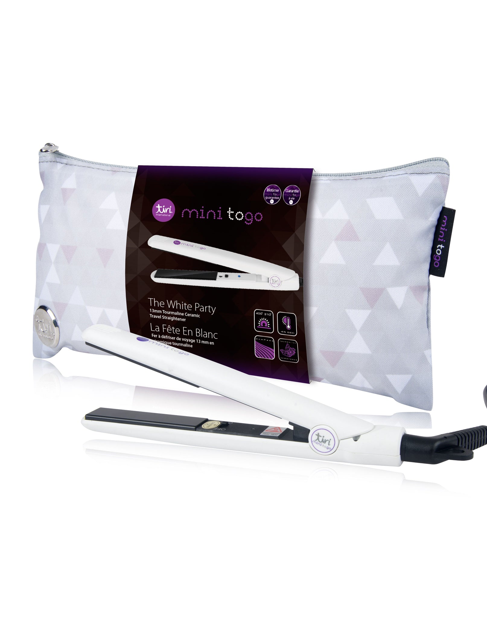 Mini Travel Flat Iron with Carrying Pouch